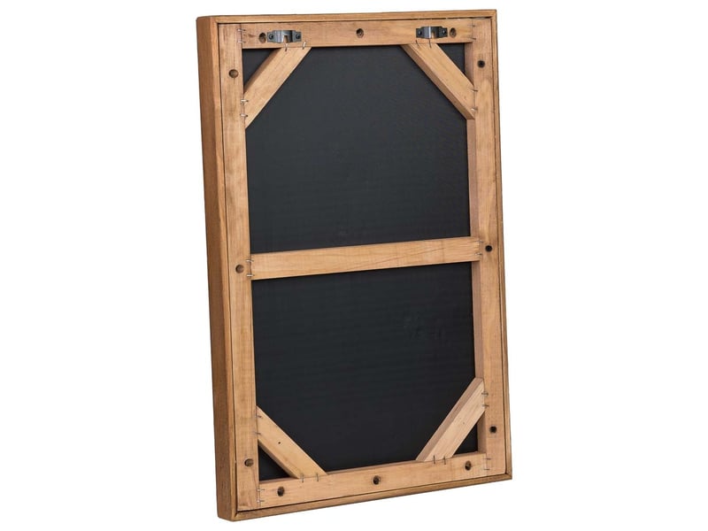 Tableau artisanal en bois recyclé relief beige et noir 42x4x62 cm h - Conforama D