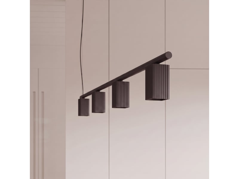  Lustre rayo 4 noir aluminium moderne 208x122x6cm SL.3172 - Conforama D