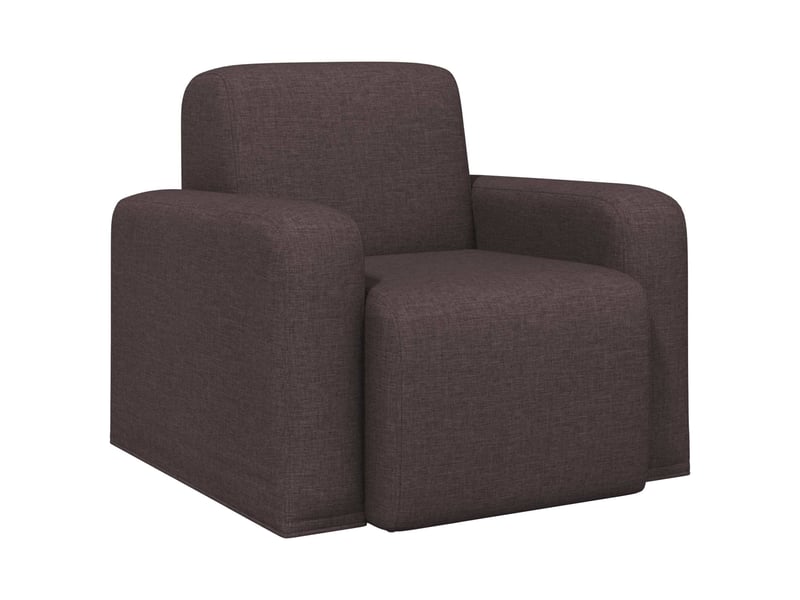  Vidaxl fauteuil marron foncé tissu  - Conforama A
