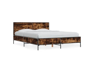 Lit 2 places 135x190 cm    coloris marron