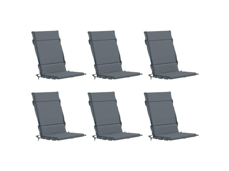  Lot de 6 coussins de chaise à dossier haut gemert bleu cf59378  - Conforama A