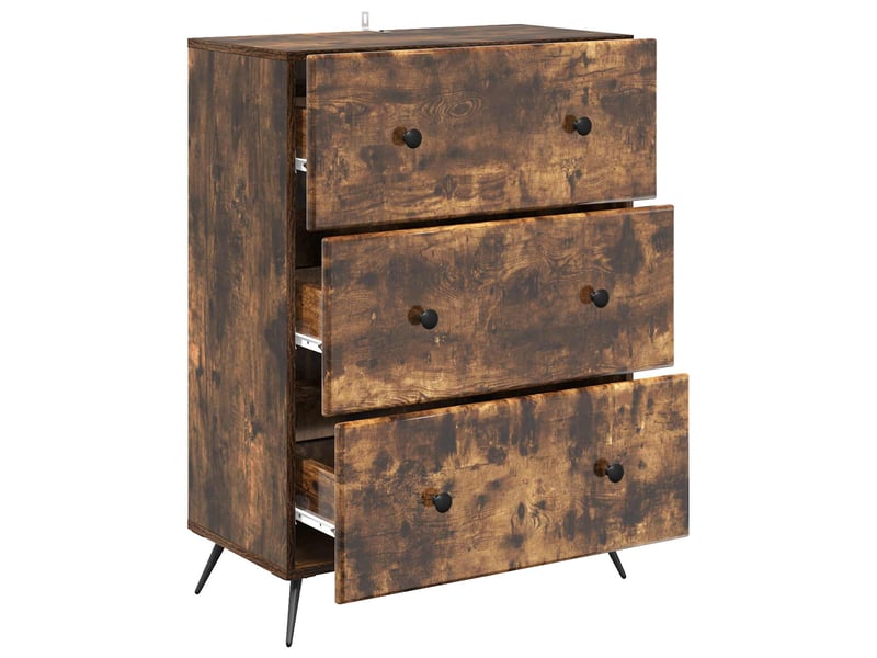  Armoire de rangement bureau, armoire à tiroirs 66 x 34,5 x 90 cm bois d'ingénierie shl2717  - Conforama E