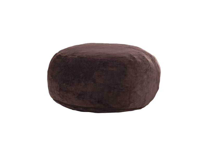  Pouf 1 place marron 120 × 120 cm, assise souple adaptable avec housse lavable pour vos moments détente  - Conforama A