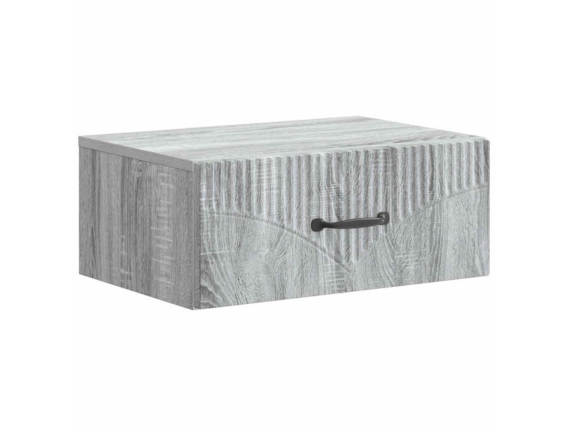 Table de chevet - cabinet de chevet - table de nuit mural sonoma gris 49 x 34,5 x 20 cm - Conforama A