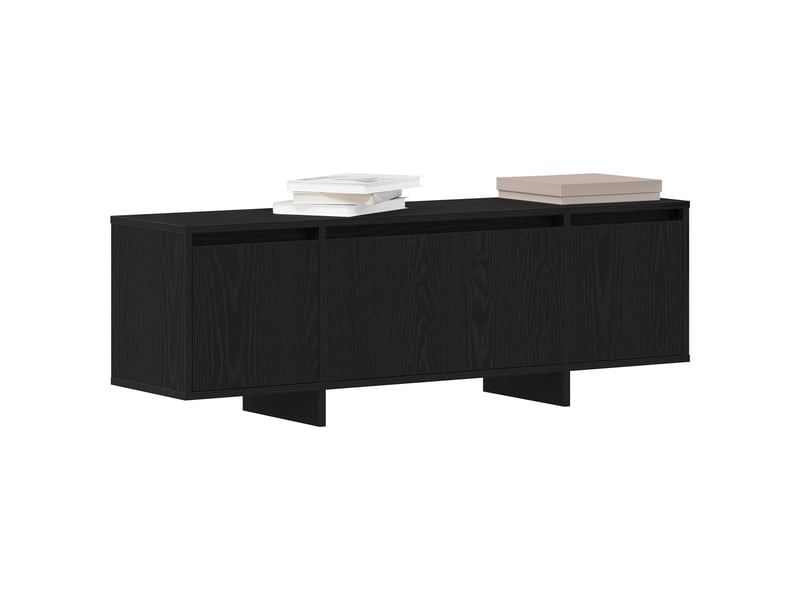  Meuble tv - banc tv - meuble de rangement 120 x 30 x 40,5 cm chêne noir bois d'ingénierie  - Conforama C