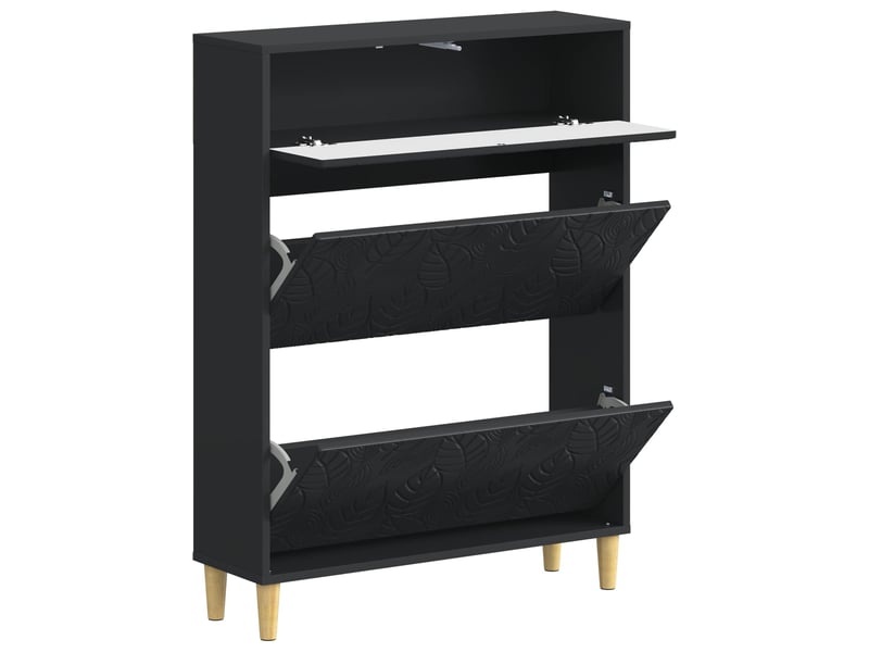  Meuble à chaussures, armoire à chaussures delft 78x24x103 cm bois d'ingénierie shl5784  - Conforama C