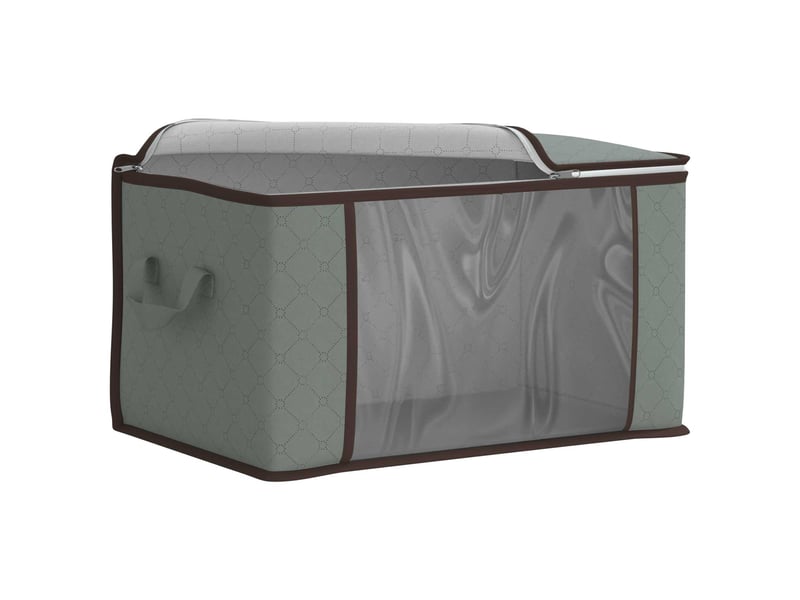  Boîte de rangement avec fenêtre latérale transparente 6 pcs gris shl72515  - Conforama D