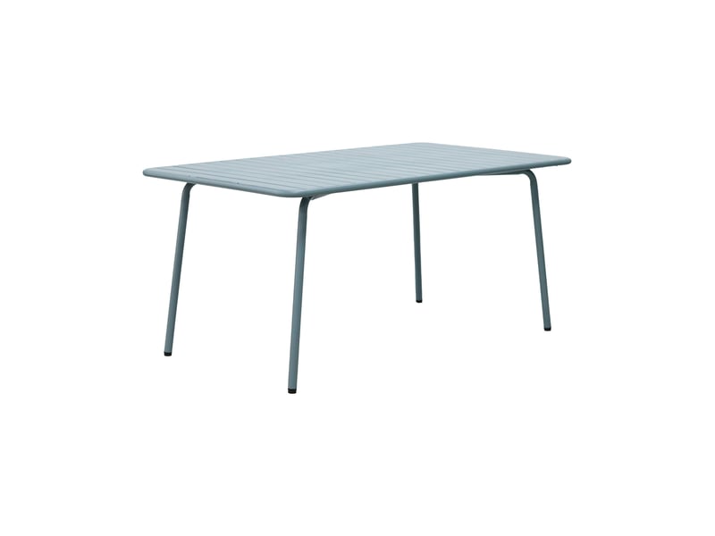  Ensemble table de jardin + 4 chaises en métal bleu gris - baca  - Conforama C