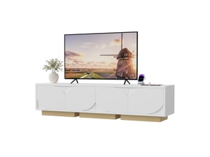 Meuble tv coloris blanc 175 cm   