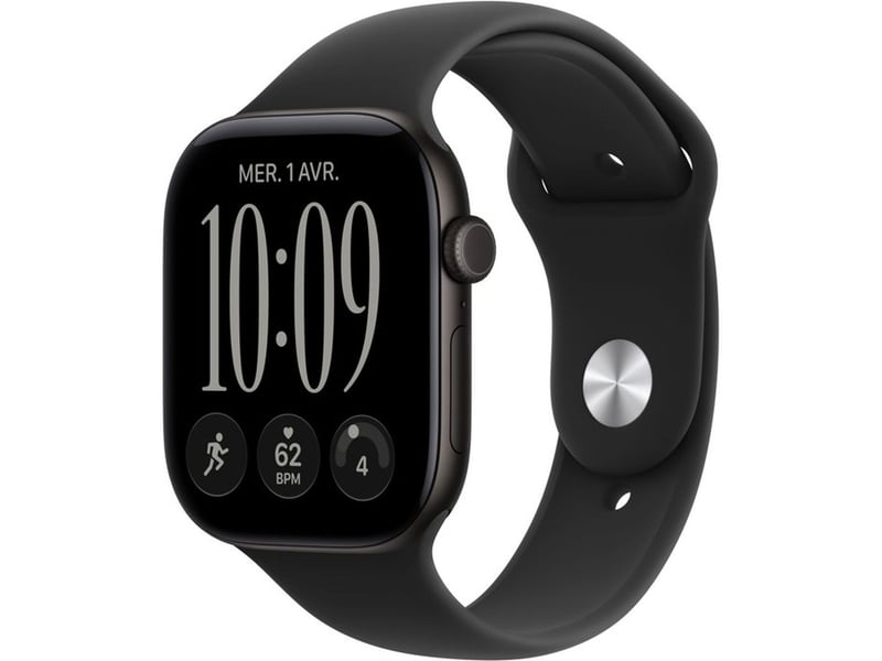  Montre connectee 46mm gps cellular aluminium noir et bracelet sport noir MJG84ZR/A - Conforama A