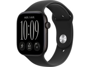 Montre connectee 46mm gps cellular aluminium noir et bracelet sport noir