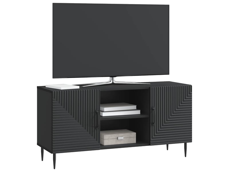  Meuble tv - banc tv - meuble de rangement noir 102 x 34,5 x 50 cm bois d'ingénierie  - Conforama C