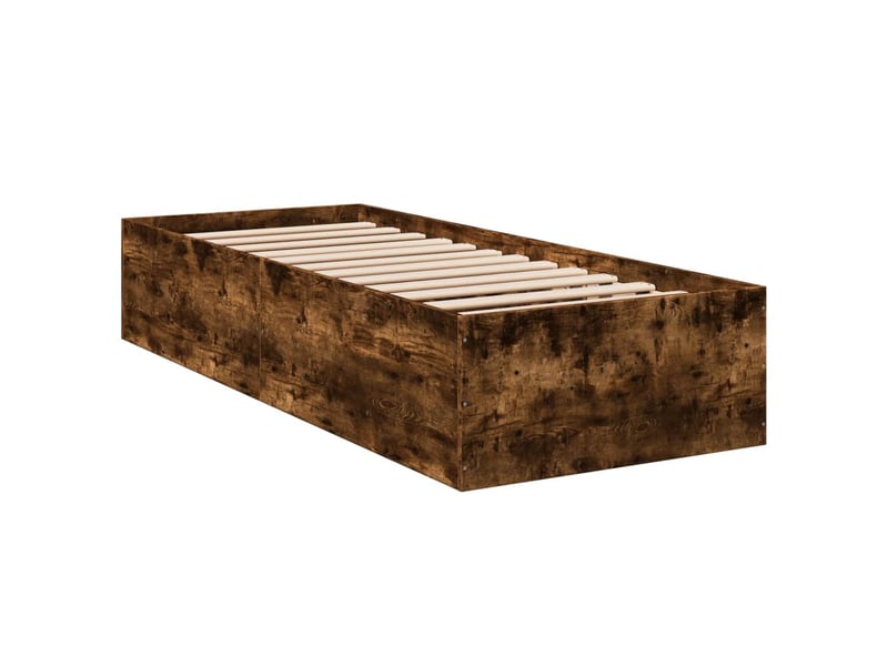 Lit simple- lit adulte -  cadre de lit sans matelas chêne fumé 100x200 cm  - Conforama B