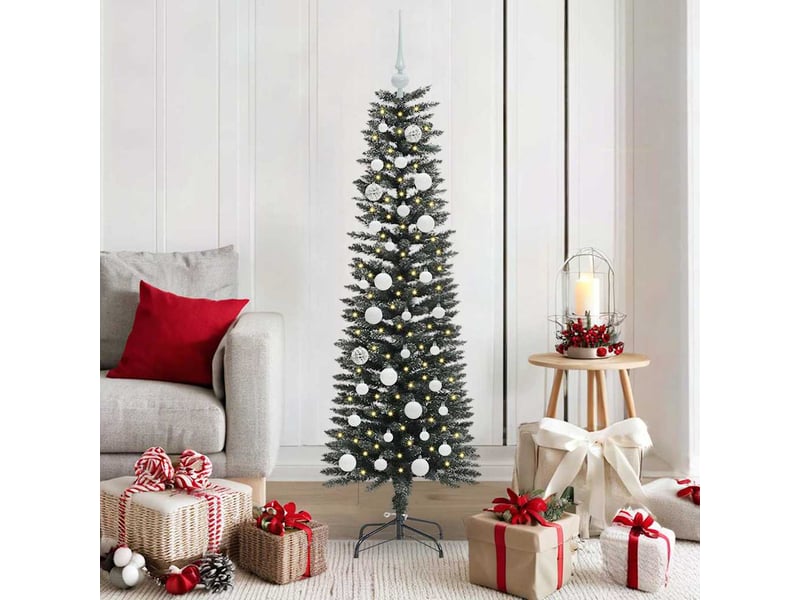 Sapin de noël artificiel, arbre de noël vert 150 cm pvc, plastique et acier shl4743 - Conforama B
