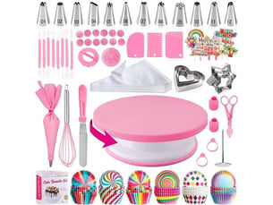 Kit de décoration de gâteaux, poches à douille et ensemble d’embouts, fournitures de cuisson de gâteaux pour débutants (255pcs)
