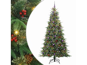 Sapin de noël - arbre de noël artificiel à branches articulées vert 240 cm