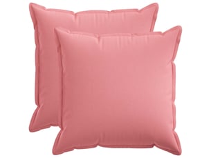 Lot de 2 coussins avec oreiller, coussins décoratifs houten rose lin synthétique cf51199