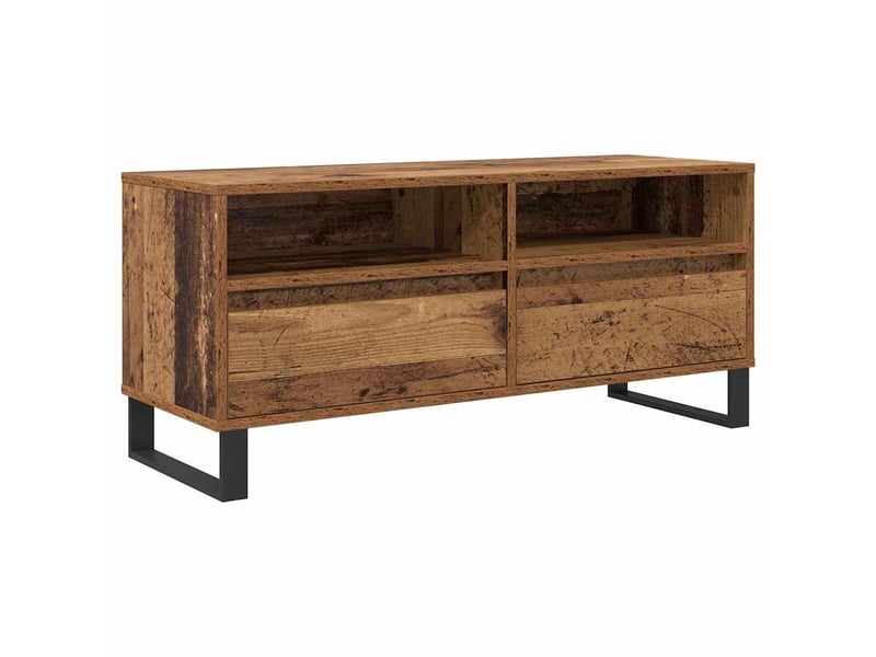  Meuble tv - banc tv - meuble de rangement avec tiroir bois ancien 100 x 34,5 x 44,5 cm  - Conforama A