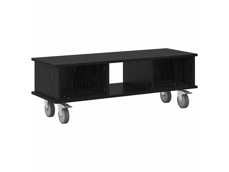  Meuble tv - banc tv - meuble de rangement 100 x 35 x 35 cm chêne noir bois d'ingénierie  - Conforama A