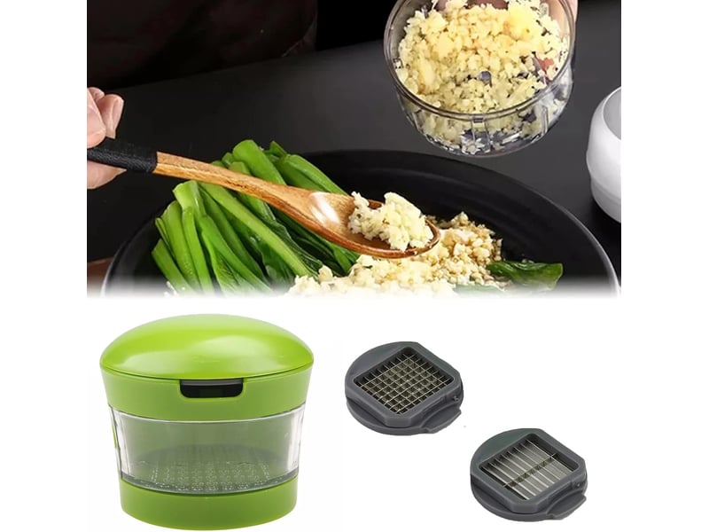  Broyeur d'ail presse-ail portable en acier inoxydable presse-ail multifonction broyeur d'ail coupe-ail de haute qualité facile à utiliser fort utilisé  - Conforama D