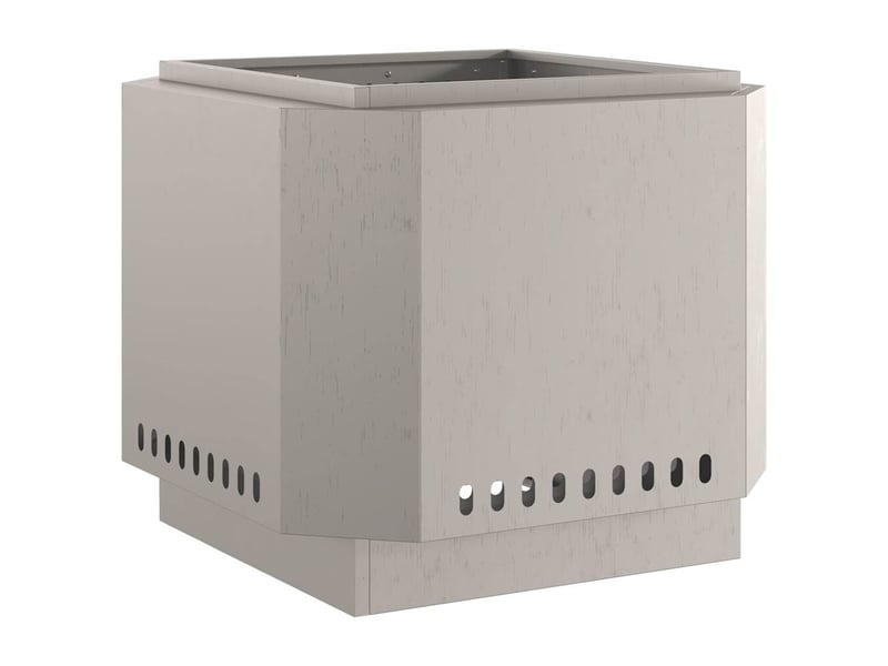 Brasero exterieur, foyer sans fumée rouillé 58x58x51 cm acier patiné shl1512 - Conforama E