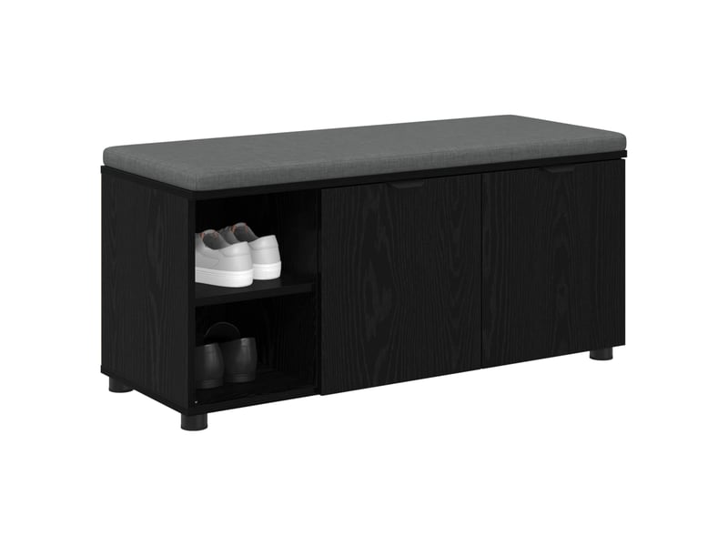  Banc d'entrée, banc interieur avec coussin chêne noir 100x38x46 cm shl89469  - Conforama C