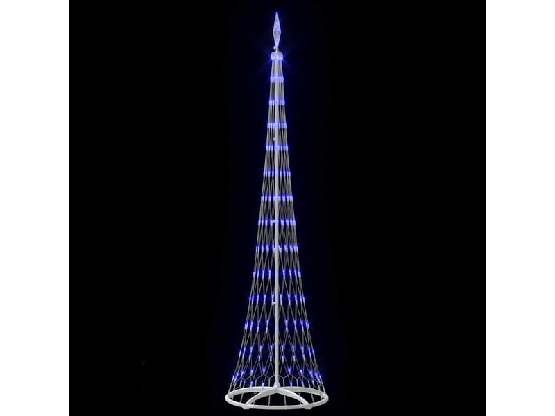  Arbre de noël, sapin de noël led bleu 250 cm métal  - Conforama E