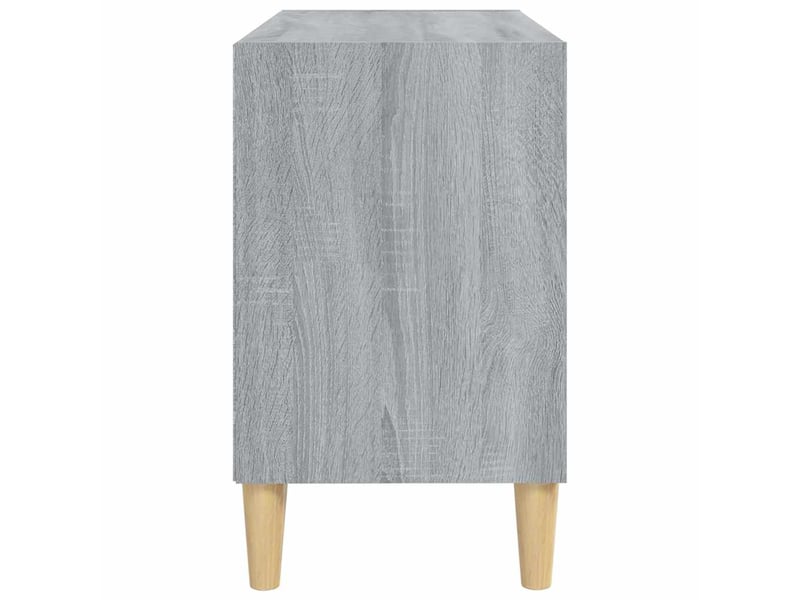  Meuble tv - banc tv - meuble de rangement avec pieds en bois massif sonoma gris 69,5x30x50 cm  - Conforama D