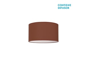 Plafonnier fabrilamp nicole 2 x e27 marron chocolat ø 30 cm