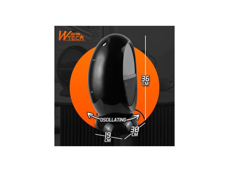  Chauffage soufflant decoratif 2000w oscillant noir thermostat reglable effet flamme led protection basculement WAR1753788433264 - Conforama D