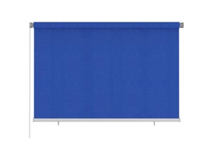 Store enrouleur, store roulant d'extérieur 225 (l) x 140 (h) cm bleu hdpe cf47382