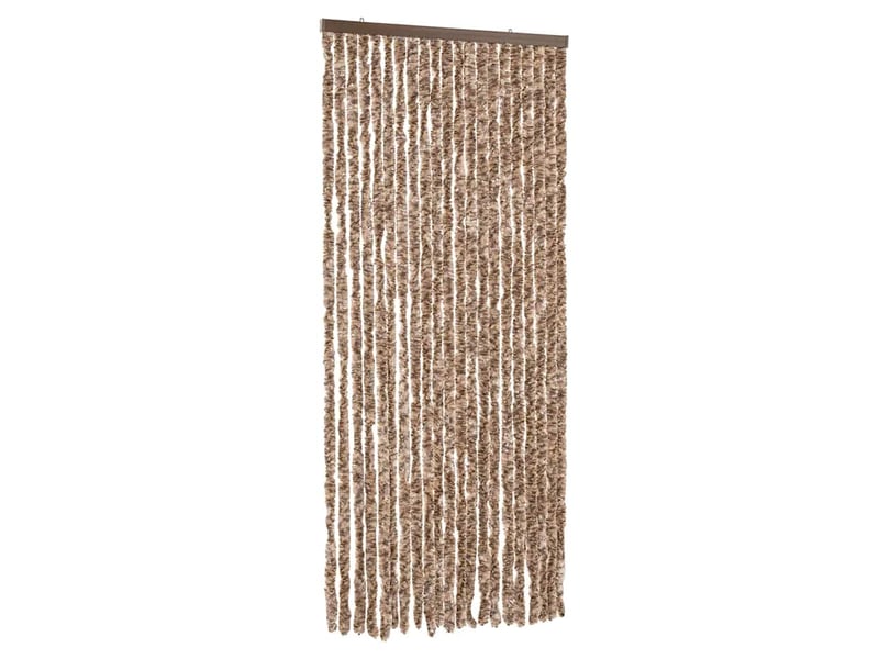 Rideau anti-mouches, moustiquaire beige et marron foncé 90x220 cm chenille cf43510  - Conforama A