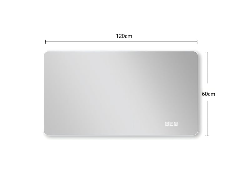 Miroir de salle de bain led 60x120 cm antibuée, 3 couleurs, ip44 - Conforama C