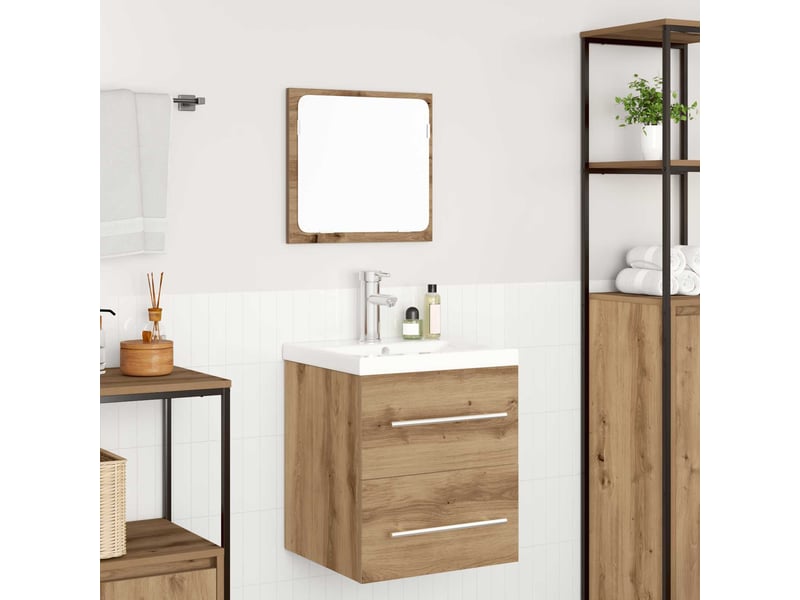  Ensemble de mobilier de salle de bain 2 pièces chêne artisanal cf64213  - Conforama D
