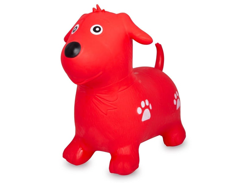  Animal rebondissante chien hoppydoo rouge avec pompe 460454 - Conforama A