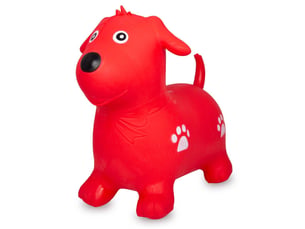 Animal rebondissante chien hoppydoo rouge avec pompe