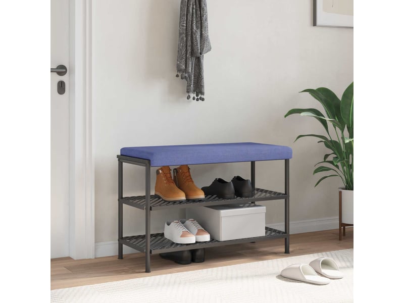  Coussin de banc, coussin d'assise, coussin de canapé tissu bleu denim profondeur 35 cm cf53774  - Conforama B