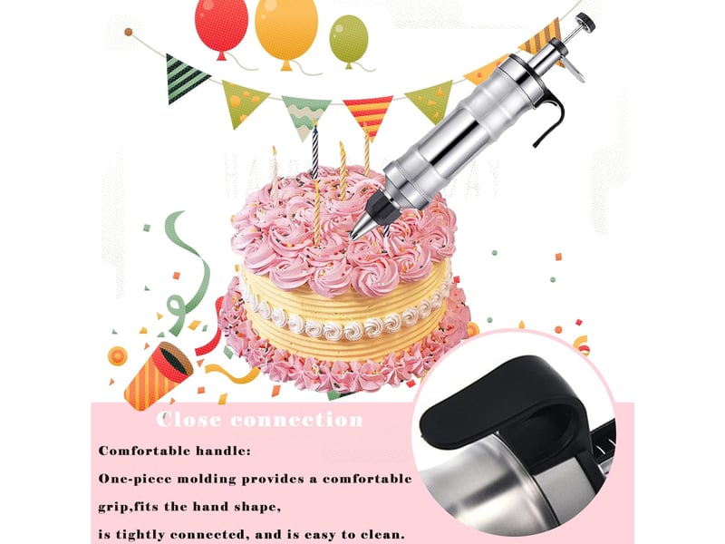  Seringue à pâtisserie en inox seringue à pâte pistolet de presse set de seringues à pâtisserie presse à biscuits diy, accessoires de cuisson - gâteaux NO Commercial reference - Conforama D