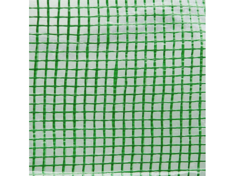  Serre de jardin tunnel 350x200x200 cm – verte – 3 fenêtres en maille, porte enroulable et ruban de fixation fourni  - Conforama D