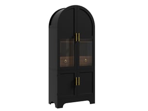 Vitrine coloris noir <strong></strong> <strong></strong> - 76 cmx180 cm