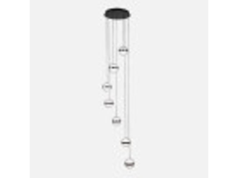  Fabrilamp people, plafonnier, moderne, led, 196 w, 15288 lm, 3000-4000-6000 k, noir, 100-230 x 40 x 40 cm 249197009 - Conforama D