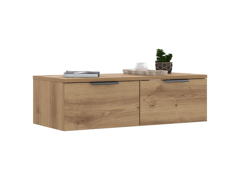  Armoire murale, meuble de rangement chêne artisanal 68x30x20 cm bois d'ingénierie  - Conforama C