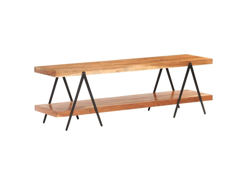  Meuble tv - banc tv - meuble de rangement 160x40x50 cm bois d'acacia solide  - Conforama B