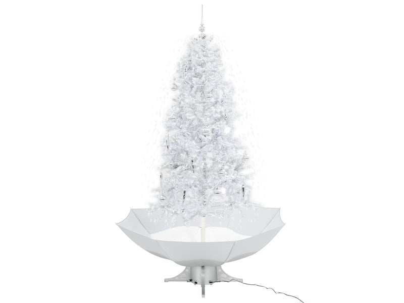  Arbre de noël, sapin de noël neigeux avec base de parapluie blanc 190 cm  - Conforama A