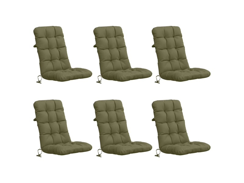  Lot de 6 coussins de chaise à dossier haut vianen cf59407  - Conforama A