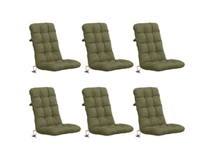 Lot de 6 coussins de chaise à dossier haut vianen cf59407