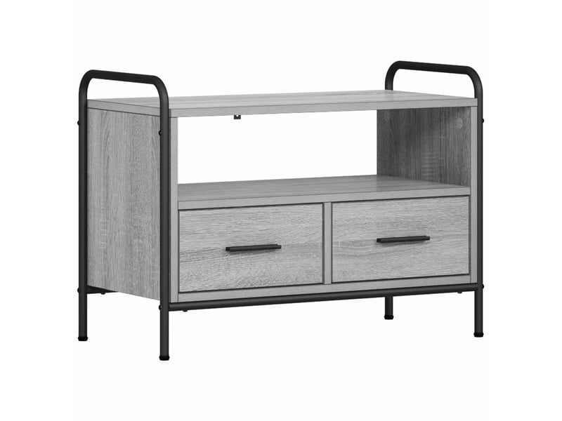  Meuble tv moderne, banc tv 67,5x33x50 cm sonoma gris bois d'ingénierie shl68888  - Conforama A