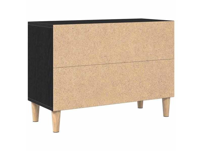  Meuble tv - banc tv - meuble de rangement 69,5 x 30 x 50 cm chêne noir bois d'ingénierie  - Conforama E