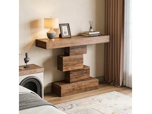 Table basse rectangulaire coloris bois foncé ULQENI  - 30 cmx108 cm