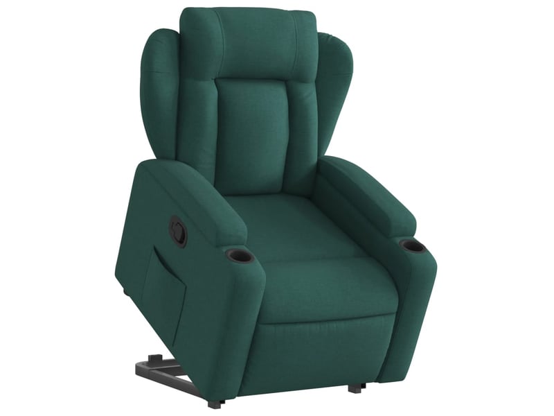  Fauteuil inclinable, fauteuil relax salon vert foncé tissu shl35398  - Conforama C